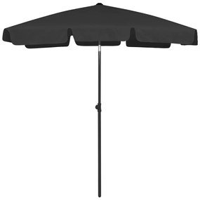 Guarda-sol de praia 180x120 cm preto