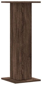 Suportes de colunas 2 pcs derivados madeira carvalho castanho