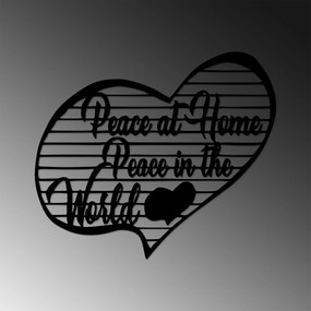 Acessório Decorativo de Parede Peace At Home Peace in The Wor – Preto