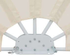 Toldo lateral dobrável para terraço 200 cm creme