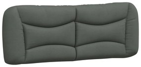 Estrutura de cama sem colchão 140x200 cm tecido cinzento-escuro