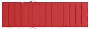Almofadão p/ espreguiçadeira 200x60x3 cm tecido oxford vermelho