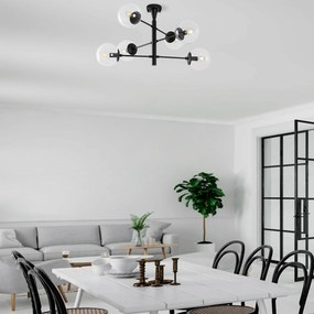 Candeeiro de Teto Arge – Preto – 75 x 75 x 40 cm