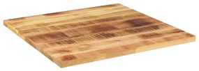 Tampo de mesa quadrado 70x70x3,8 cm mangueira áspera maciça