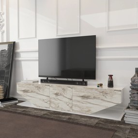 Móvel TV Stand Inci – Branco Mármore – 180 cm