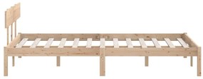 Estrutura de cama sem colchão 120x200 cm madeira maciça