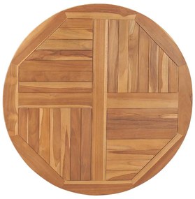 Tampo de mesa redondo 2,5 cm 90 cm madeira de teca maciça