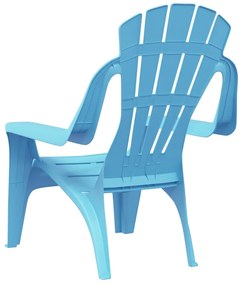 Cadeiras de jardim infantis 2 pcs PP aspeto de madeira azul