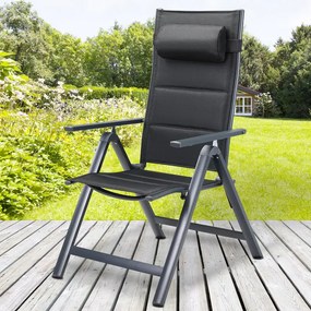 Conjunto de 2 Cadeiras de jardim Bern Premium estofada antracite