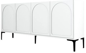 Console Lyon – Branco e Preto – 180x79x35 cm