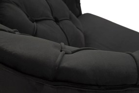 POLTRONA BUDAPEST COM ALMOFADA CM 88X83X91 PRETA