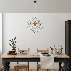 Chandelier Till – Preto Antigo – 62 x 62 x 125 cm
