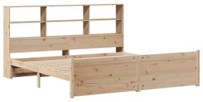 Cama com estante sem colchão 200x200 cm pinho maciço