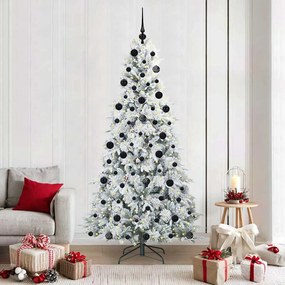 vidaXL Árvore de Natal Articulada Artificial Branco 210 cm PE e PVC