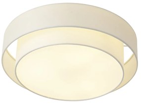 Plafon moderno branco 50cm 3-luzes - Drum Duo