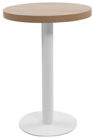 vidaXL Mesa bistrô 60 cm MDF castanho-claro