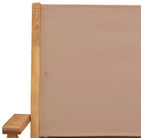 3 pcs conjunto bistrô tecido e madeira maciça cinza-acastanhado