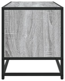 Móvel p/ TV 80x34,5x40 cm deriv. madeira/metal cinzento sonoma