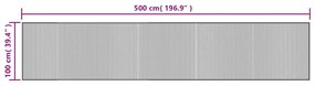 Tapete retangular 100x500 cm bambu castanho-escuro