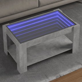 Mesa de centro c/ LEDs 93x53x45 derivados de madeira