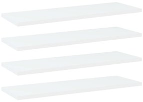 vidaXL Prateleiras para estante 4 pcs derivados de madeira branco