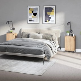 vidaXL Mesas de cabeceira 2 pcs derivados de madeira carvalho sonoma