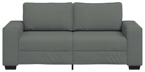 Sofá de 2 lugares em tecido 140 cm cinzento-escuro