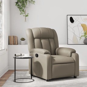 vidaXL Poltrona reclinável couro artificial cor cappuccino