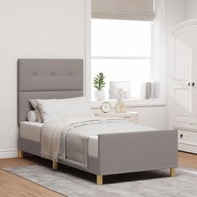 Estrutura de Cama vidaXL em Taupe, 90x190 cm, Tecido