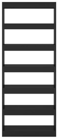 Estante/divisória 80x30x198 cm derivados de madeira preto