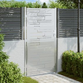 vidaXL Portão de jardim 100x200 cm aço inoxidável