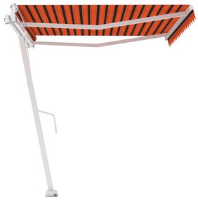 Toldo automático independente 450x300 cm laranja e castanho