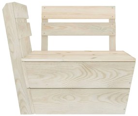 6 pcs conjunto lounge de paletes madeira de abeto impregnada