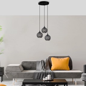 Candeeiro Suspenso Hay – Preto – 40 x 40 x 113 cm