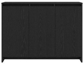 Buffet vidaXL Preto Carvalho 102x33x75 cm Madeira de engenharia