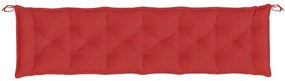 Almofadão p/ banco de jardim 200x50x7cm tecido oxford vermelho