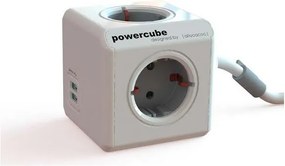 Extensão em Cubo Allocacoc Power Cube USB Cinzento