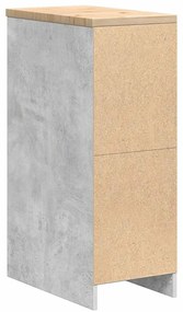 Armário de arrumação de garagem betão cinzento 30x51x85 cm