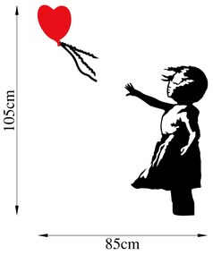 Acessório Decorativo de Parede em Metal Model-431 – Preto e Vermelho –