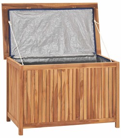 Caixa arrumação para jardim 90x50x58 cm madeira de teca maciça