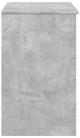 Toucador com espelho 73x46,5x120 cm cinzento cimento