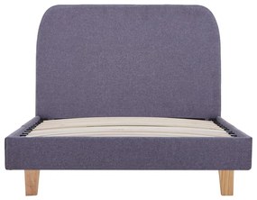 Estrutura de cama em tecido 90x200 cm cinzento-claro