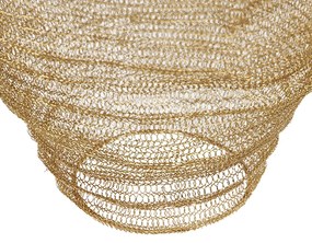 Candeeiro suspenso oriental dourado 60cm - NIDUM L Oriental