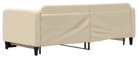 Sofá-cama com gavetão 90x200 cm tecido cor creme