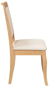 Cadeiras de jantar com almofadões 2 pcs madeira maciça natural