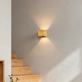 Candeeiro de parede rústico em madeira de carvalho - Transfer