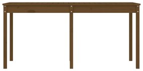 Mesa de jardim 159,5x82,5x76 cm pinho maciço castanho-mel