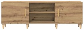 Aparador de TV vidaXL em Carvalho Artisan - 150x30x50 cm - Feito de Ma
