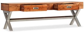 Móvel de TV com gavetas madeira de acácia maciça 140 cm