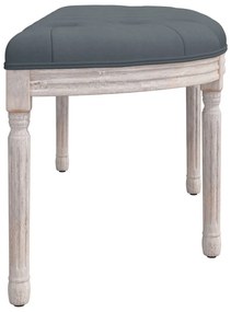 Banco 110,5x45x49 cm veludo cinza-escuro